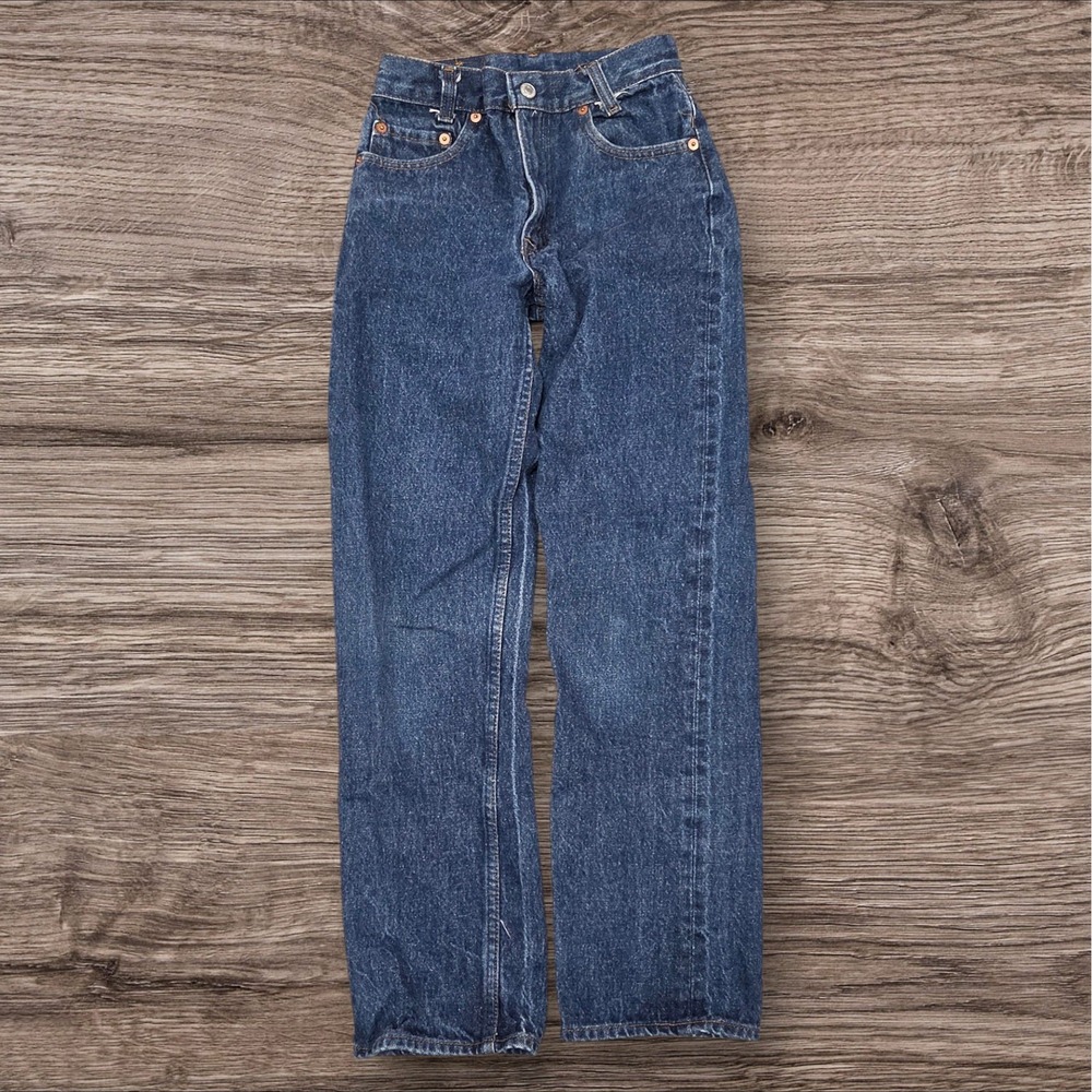 Vintage Levi's 501 Jeans W25 L30 Made in USA Button Fly Straight Leg Denim 80s